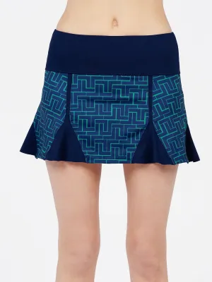 Alyssa A-Line Eco-Friendly Skort	- Ink Tessel/Ink