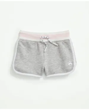 Brooks Brothers Girls Cotton Fleece Shorts Grey Heather