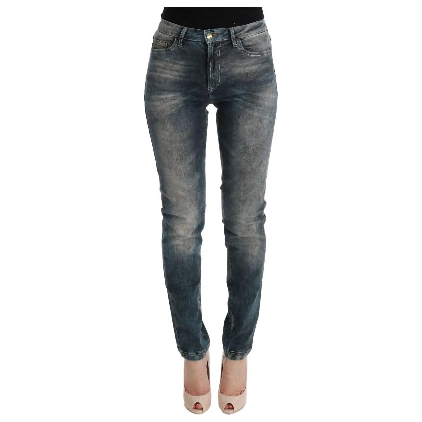 Cavalli Chic Blue Wash Slim Fit Jeans