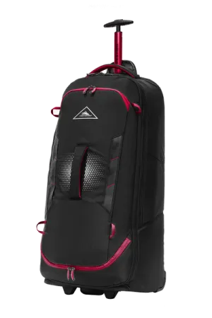 High Sierra - Composite V4 84cm Large RFID Wheeled Duffle With Backpack Straps - Black/Red