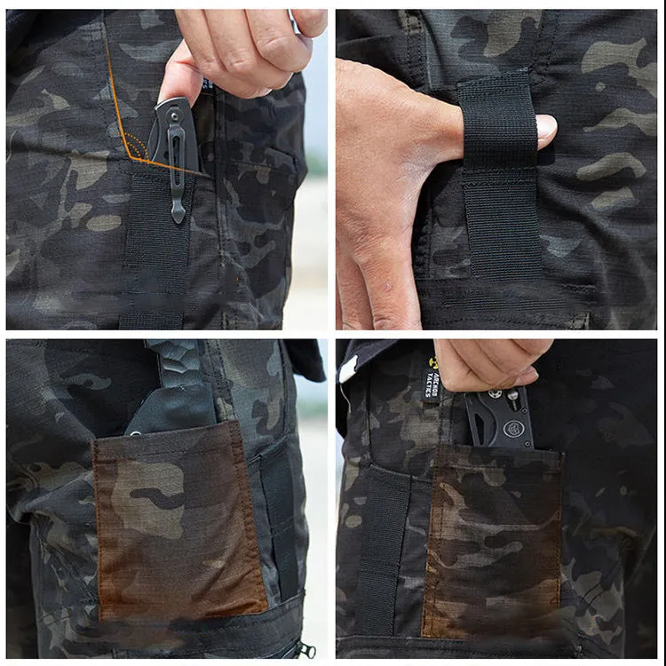 Outdoor Camouflage Multi-pocket Training Men's Shorts