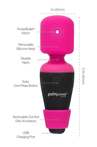 Palm Power Pocket Massager Fuchsia