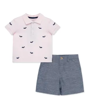 Whale Polo Toddler Short Set (2T-4T)