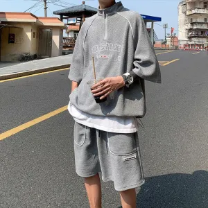 Wiaofellas  -  Streetwear Oversized Tracksuit Men Summer Hip Hop Trendy American Fashion T-shirt   Shorts Sets High Street Two-piece Sets